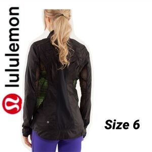 Lululemon windbreaker - size 6 black Nothin' To Hide Jacket​​